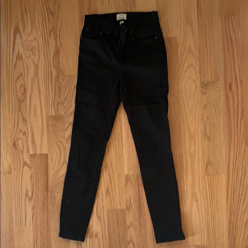JCrew 9” High Rise Toothpick Black Jeans